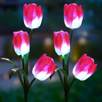 Lumière solaire imperméable de pelouse de fleur de lys de tournesol de tulipe de Rose pour la décoration extérieure de paysage de jardin