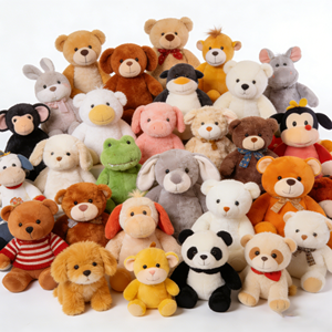 Jouets en peluche personnalisés OEM ODM, mignons et doux, en forme de panda, lapin, <span class=keywords><strong>pingouin</strong></span>, grenouille, singe, cochon, hippopotame, pour enfants - Product Image 1