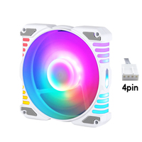 Ventilateur de refroidissement PWM 4 broches QiuzAim 120 mm, couleur fixe, pour boîtier PC, refroidisseur d'eau, ventilateur de radiateur, vitesse réglable, max 2000 tr/min