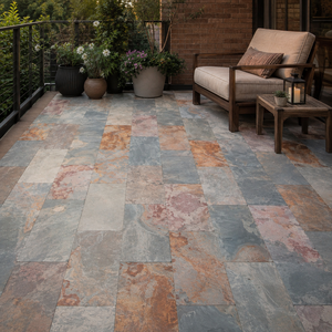 Tuile de pierre d'ardoise rouille naturelle cultivée Unionstone de haute qualité pour pavés extérieurs et piscines - Product Image 3