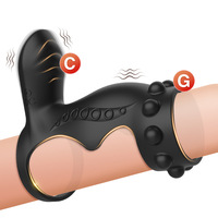 Dual Ring Adult Sexspielzeug Stimulator Massage gerät Vibrierender Penis Ring Cock Sleeve für Männer Erektion verbesserung und weibliches Vergnügen