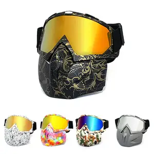 Motorcycle Glasses New Detachable Module Mask Mouth Filter Glasses Motocross Goggles Mask