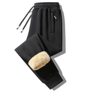 Pantalons de survêtement en molleton épais décontractés en gros pour hommes, pantalons de <span class=keywords><strong>grande</strong></span> <span class=keywords><strong>taille</strong></span>, molleton chaud, jogging épais - Product Image 5