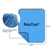 Serviette en microfibre à boucles torsadées haute densité 1400 GSM, double face, sans rayures, pour le lavage et le séchage des voitures, destinée aux professionnels
