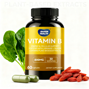 Oem/Odm Volwassen Vitamine B-Energie En Cellulaire Ondersteuningscapsules Verrijkt Met L-Arginine En L-Taurine Voor Stressvermindering - Product Image 3