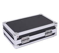Casing alat bingkai aluminium ABS hitam pistol yang dapat disesuaikan dengan fitur tahan air & tahan guncangan tampilan penyimpanan logam EVA OEM/ODM