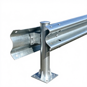 Barrière de collision pour autoroute à double poutre galvanisée à chaud, en acier Q235, avec coussin de collision, prix usine, barrière à câbles Sigma Post - Product Image 1