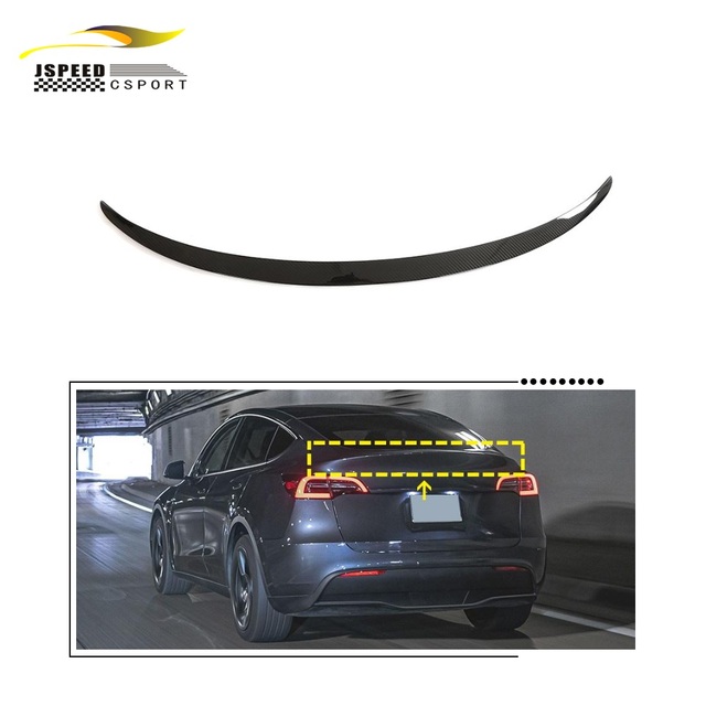 For Tesla Model Y 2019-2023 Carbon Fiber Rear Spoiler