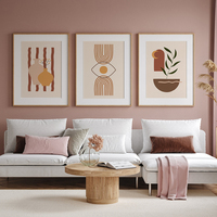 HAOWAI OEMODM Lot de 3 impressions murales, Décoration artistique, Ensemble d'affiches Bohème Nature_ Affiches murales minimalistes
