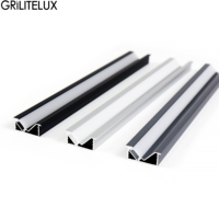 Rétro-éclairage encastré LED profilé en aluminium armoire couche canal diffuseur pour armoire étagère placard barre cachée bande lumineuse