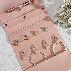 Sac de <span class=keywords><strong>rangement</strong></span> pour bijoux en microfibre velours avec logo personnalisé, portable, pour voyage, collier, bague, <span class=keywords><strong>pochette</strong></span> de <span class=keywords><strong>rangement</strong></span> multifonctionnelle pour bijoux - Product Image 3