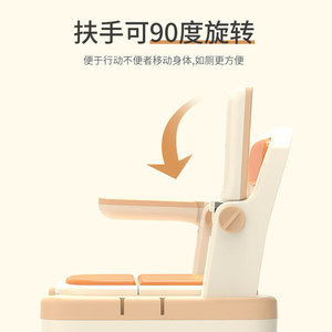Chaise de douche pour salle de bain, poignées antidérapantes en plastique pour personnes âgées, femmes enceintes, design moderne, couleur kaki - Product Image 3