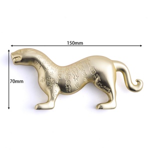 Ornement de table de luxe en forme de léopard doré, artisanat raffiné, décoration artistique culturelle exquise - Product Image 3