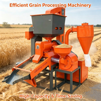 Machine à décortiquer le riz 5-en-1 à grande capacité (1200-1500 kg/h) entièrement automatique avec éliminateur de pierres