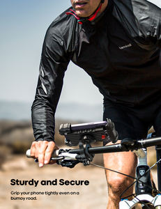 Support de téléphone universel pour moto Lamicall BM02, support de téléphone réglable pour vélo avec verrou de sécurité, fonctionnement à une main, guidon <span class=keywords><strong>GPS</strong></span> - Product Image 4