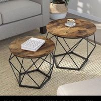 Ensemble de tables basses convertibles modernes 2 pièces, plateau en marbre durable, portable, pour la maison, les salons, les chambres, les bureaux, de petite taille