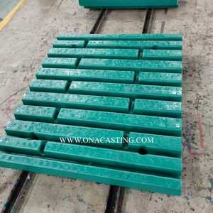 Parti di Usura per Frantoio a Mascelle C130, Piastra Fissa e Oscillante in Carburo di Tungsteno con Inserto in <span class=keywords><strong>TiC</strong></span> ONA-MM1085668 ONA-MM1032302 - Product Image 1