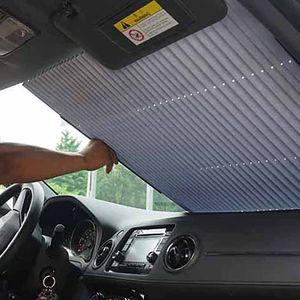 Pare-soleil rétractable pour pare-brise avant de voiture, panneau isolant thermique en feuille d'aluminium, bloquant la lumière, pour voitures - Product Image 1