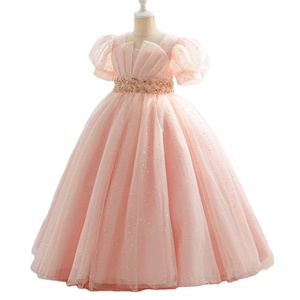 midi asymmetric draped dress Girls Birthday Princess Dress Girls Pageant Dress Luxury Ball Gown