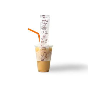 Support de Gobelets Personnalisable en Plastique HDPE Jetable 16/22oz avec Motifs Imprimés (Café ou Fruits) – Porte-Sacs à Café ou Jus à Emporter - Product Image 2