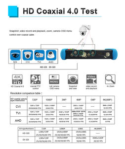 Probador de cámara CCTV con pantalla táctil IPS de 7 pulgadas, dispositivo de prueba de CCTV 4K HD todo en uno - Product Image 4