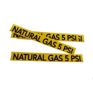 Tùy chỉnh tốt nhất ngoài trời PVC nhà máy PVC khí đốt tự nhiên cảnh báo đường ống nhận dạng dòng chảy nhãn dán - Product Image 2