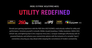 Monitor para Juegos A.S.U.S ROG Strix XG27ACMEG Original de 27 Pulgadas, 2560*1440, 260Hz OC (Superior a 144Hz), 0.3ms (mín.) IPS Rápido - Product Image 2