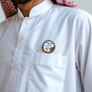 Pin de Recuerdo de la Alianza Emiratí de los Emiratos Árabes Unidos y Kuwait, Insignia Metálica con Retrato de Líderes del Medio Oriente, Broche Conmemorativo de Eventos Nacionales, Personalizado - Product Image 5