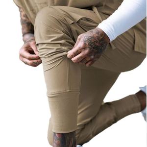 Custom Logo Wholesale <b>Gym</b> Fitness Wear <b>Men</b> Cargo Joggers <b>Trousers</b> With Side Pockets <b>Men's</b> Jogger Pants - Product Image 2