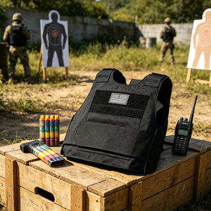 Chaleco Táctico de Seguridad Ajustable para Entrenamiento al Aire Libre, Chaleco Protector para Paintball, Cosplay, Equipo del FBI, Defensa Personal - Product Image 4