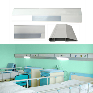 Unité de tête de lit en alliage d'aluminium de 260 mm de large pour aspiration médicale, dispositif à pression négative avec ports d'oxygène et fonction d'appel infirmier, usage hospitalier - Product Image 4