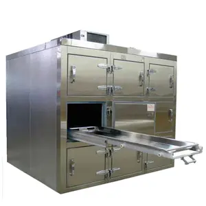 1 to 9 body morgue fridge corpse cold storage chamber dead body refrigerator with German Compressor