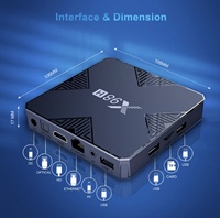 Boîtier TV YDH-X98H Allwinner H618 Quad Core Cortex-A53 Android 12, 4 Go de RAM, 32 Go de ROM, WiFi 6, décodage 6K, lecteur multimédia domestique