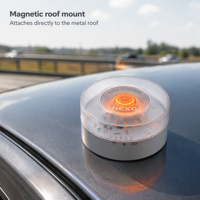 V16 Notfall-Warnleuchte Straßenfackel 360° Amber LED-Rundumleuchte GPS DGT3.0 IP54 Batteriebetrieben 18 Monate Notfallzeit Selbstaufladend