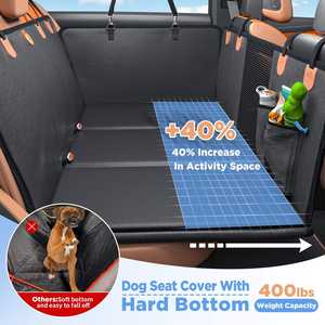 Funda de asiento de coche de perro de cuero PU impermeable a prueba de arañazos fondo duro Material de algodón Oxford extensor de asiento trasero para mascotas - Product Image 2