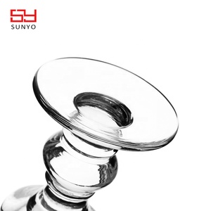Verres à whisky <span class=keywords><strong>Antoine</strong></span> sur pied faits à la main personnalisés sans plomb cristal transparent côtelé café eau Champagne - Product Image 6