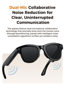 Lunettes Intelligentes MP3 WMA OGG APE FLAC AI avec Traduction, Anti-tremblement, Prise de Vue 4K, Étanche IP68, Commande Vocale, Compatibles Android et iOS - Product Image 6