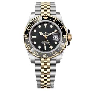 Reloj mecánico GMT4 para hombre, reloj mecánico <span class=keywords><strong>GMT</strong></span>, reloj para hombre Laujia, bisel de cerámica luminoso resistente al agua - Product Image 2