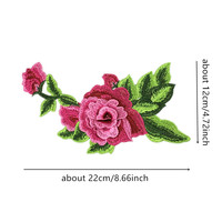 En gros Personnalisé Multicolore Dentelle Broderie Guipure Patch Pivoine 3D Soluble Dans L'eau Dentelle Brodé Corsage Applique pour DIY CA02