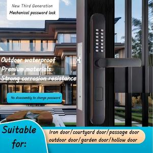 Cerradura <span class=keywords><strong>de</strong></span> Puerta sin Llave <span class=keywords><strong>de</strong></span> Acero Inoxidable para Apartamentos y Villas, Resistente al Agua, Antirrobo, Ecológica, Duradera, con <span class=keywords><strong>Contraseña</strong></span> Fácil <span class=keywords><strong>de</strong></span> Usar, Precio <span class=keywords><strong>de</strong></span> Fábrica - Product Image 2
