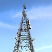 Tour de télécommunication mobile 5G 4G LTE GSM 40M 50M 60M en acier Q235 à structure treillis résistante au vent, prix usine