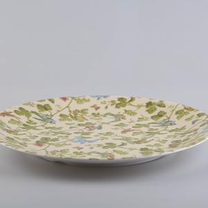 Assiette à fruits en mélamine de 10 pouces avec motif végétal, durable, jaune, pour servir les aliments - Product Image 3