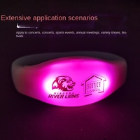 Bracelet lumineux télécommandé DMX à commande vocale 433 MHz 2,4 GHz à changement de couleur pour festivals de musique et concerts – Support cool