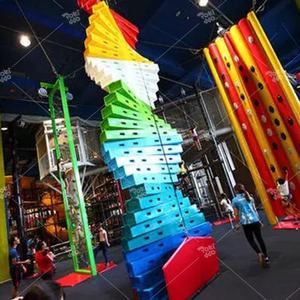 Pokiddo enfants et adultes intérieur <span class=keywords><strong>Fitness</strong></span> terrain de jeu Trampoline parc jeux Twister escalade - Product Image 5