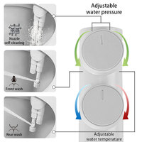 Accessoire de bidet Shattaf ultra-plat non électrique pour toilettes, pour lavage féminin à l'eau chaude et soins post-partum
