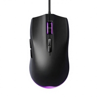 Untuk OMW030 Mouse Gaming Optik USB Berkabel dengan Lampu Latar RGB Operasi Senyap Desain Ergonomis untuk Desktop Laptop Penggunaan Kantor