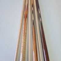 Stik Biliard Carom 3 Cushion Berkualitas Tinggi Buatan Tangan, Kayu Tulip Solid dengan Inlay Kayu Asli/Kayu Maple Harimau/Kayu Ular, Ukuran 142cm+12mm, Ukuran Ujung 3/8-10, Sambungan 3 Cushion