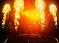 Lance-flammes à tête unique 100W, machine à colonne de feu mini DMX512 pour effets de flamme et ambiance de scène