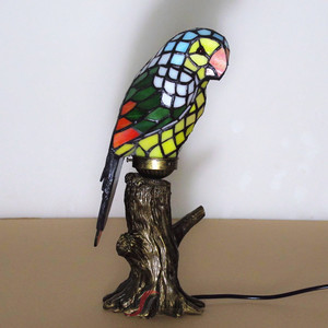 Vintage Nhựa Cơ Sở Châu Âu Sang Trọng Parrot Shape Phòng Ngủ Đèn Bàn Cổ - Product Image 6