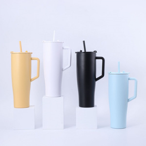 2026 New 40oz Car <b>Cup</b> 304 Stainless Steel Insulated <b>Cup</b> Outdoor Portable <b>Straw</b> <b>Cup</b> <b>with</b> Handle - Product Image 2